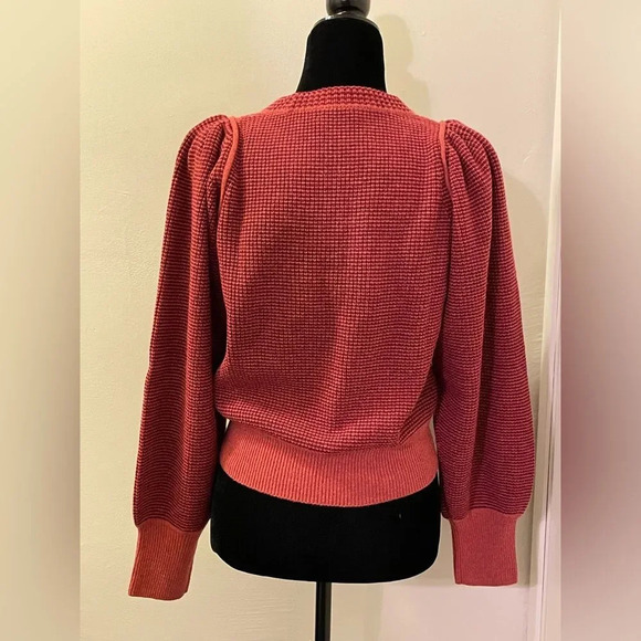 SEE BY CHLOE Puff Sleeve Sweater in Red - Picture 7 of 12